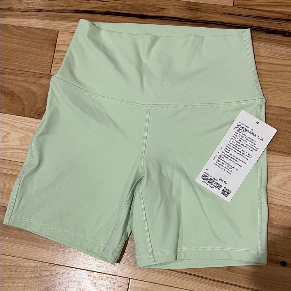 Lululemon Athletica Light Green Align Shorts 6”